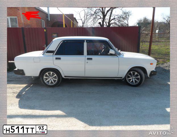 Фото автомобиля LADA 2107, 2007 — госномер Н511ТТ93. Цвет: Белый