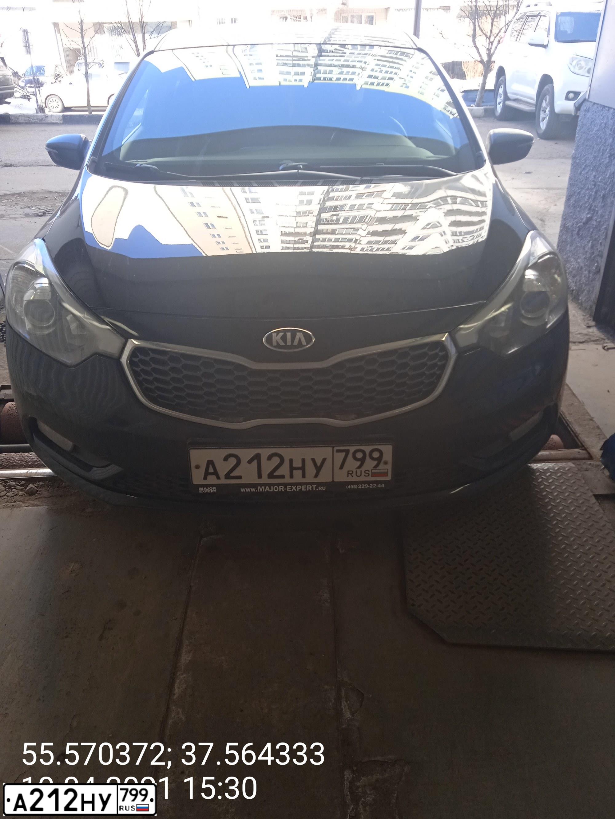 Фото автомобиля KIA CERATO, 2016 — госномер А212НУ799. Цвет: ЧЕРНЫЙ