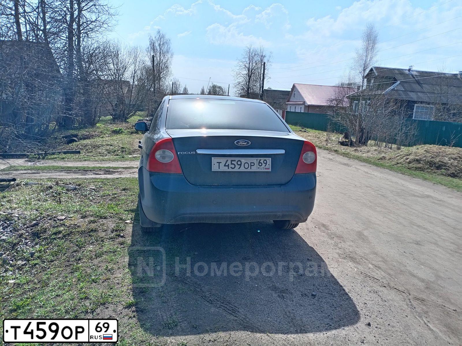 Фото автомобиля FORD D FOCUS, 2008 — госномер Т459ОР69. Цвет: ЧЕРНЫЙ