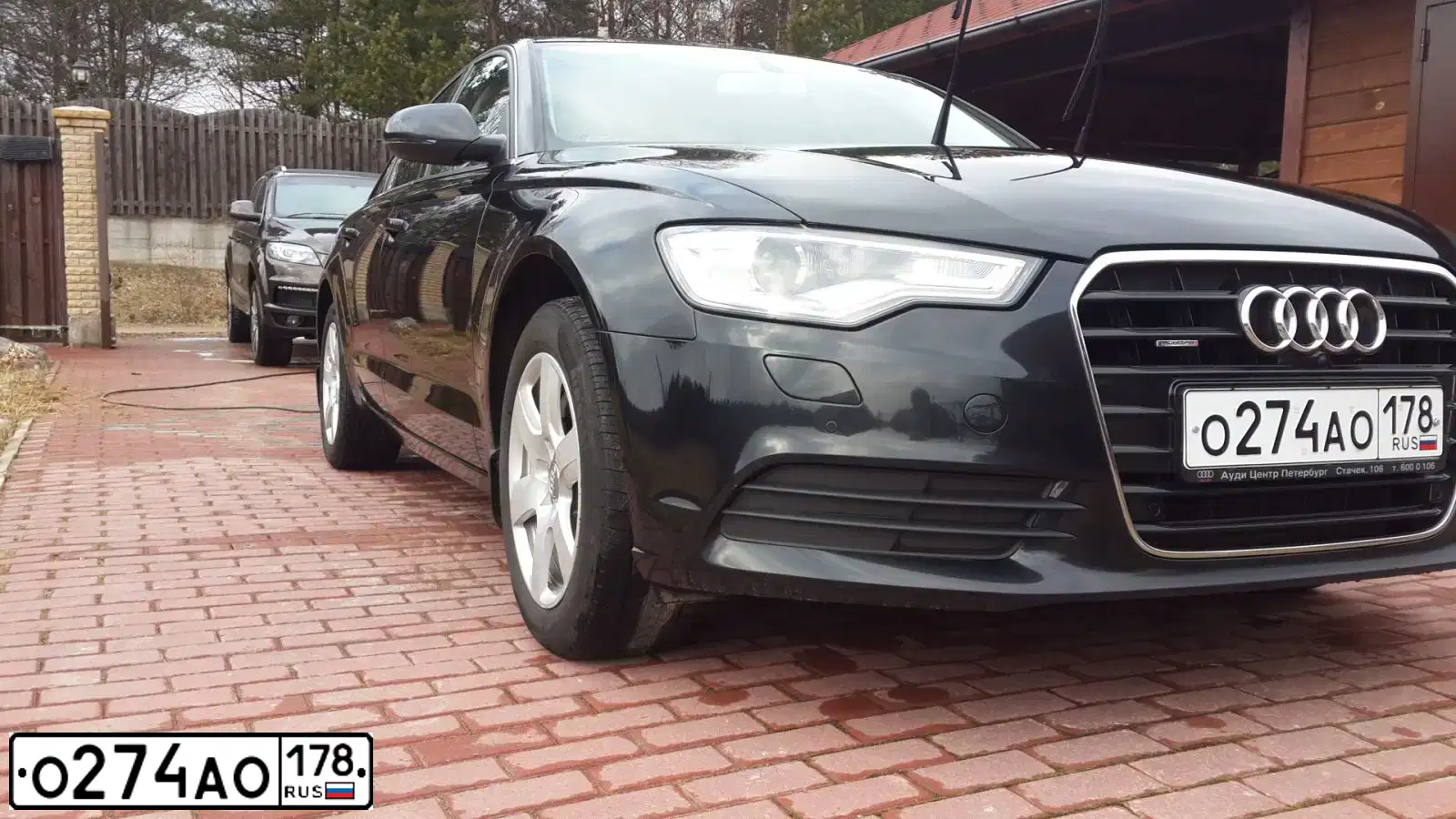 Фото автомобиля AUDI A6, 2011 — госномер О274АО178. Цвет: ЧЕРНЫЙ