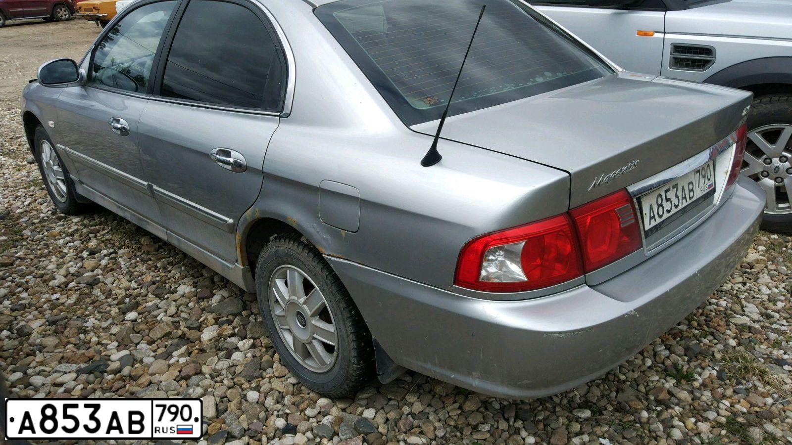 Фото автомобиля KIA MAGENTIS / OPTIMA, 2003 — госномер В700МТ47. Цвет: СЕРЕБРИСТЫЙ