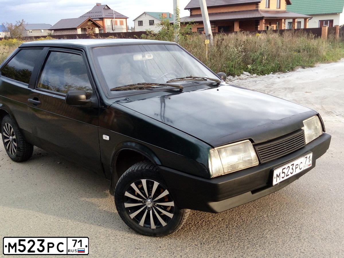 Фото автомобиля LADA 2108 SAMARA, 2002 — госномер М523РС71. Цвет: Темно-зеленый