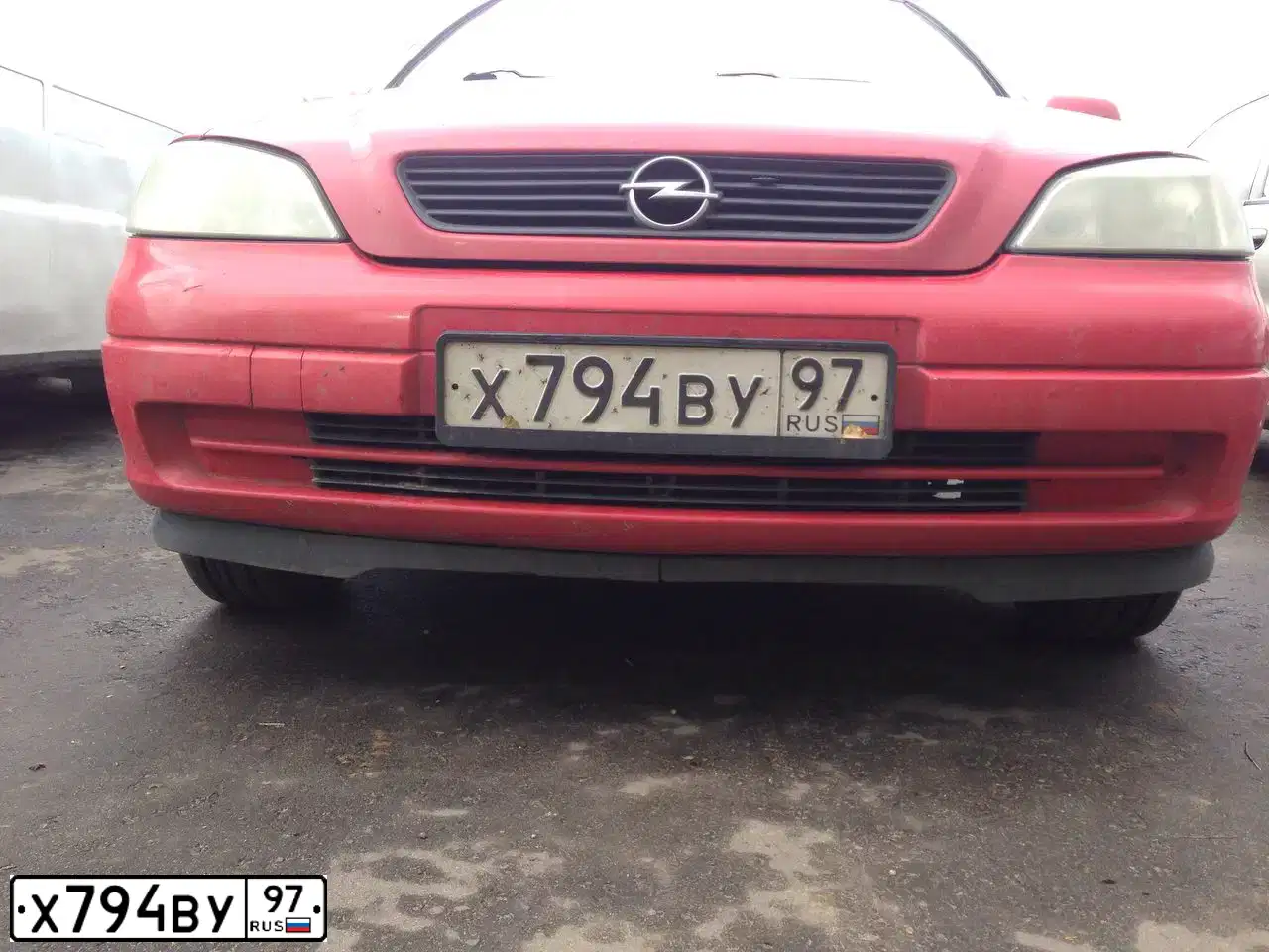 Фото автомобиля OPEL ASTRA, 2003 — госномер Х794ВУ97. Цвет: КРАСНЫЙ