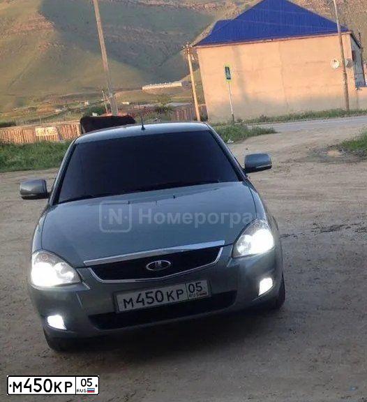 Фото автомобиля LADA 2170 PRIORA, 2011 — госномер М450КР05. Цвет: СРЕДНИЙ СЕРО-ЗЕЛЕНЫЙ МЕТ