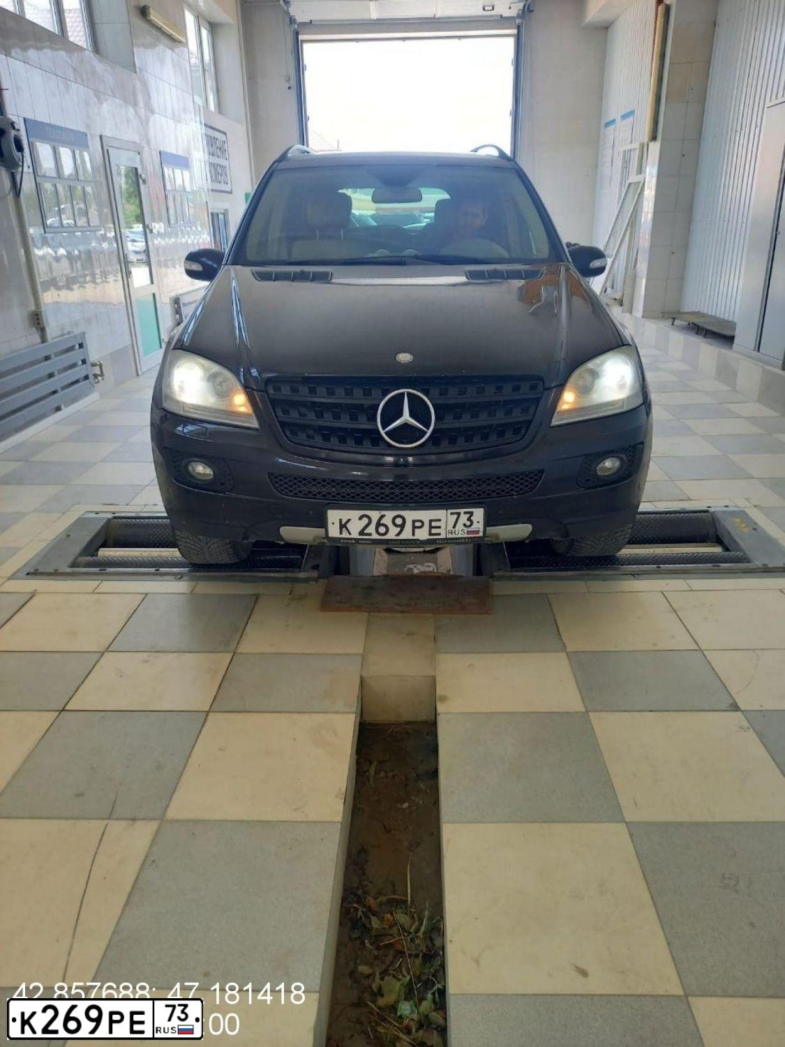 Фото автомобиля MERCEDES M-KLASSE, 2007 — госномер Р876СН05. Цвет: ЧЕРНЫЙ