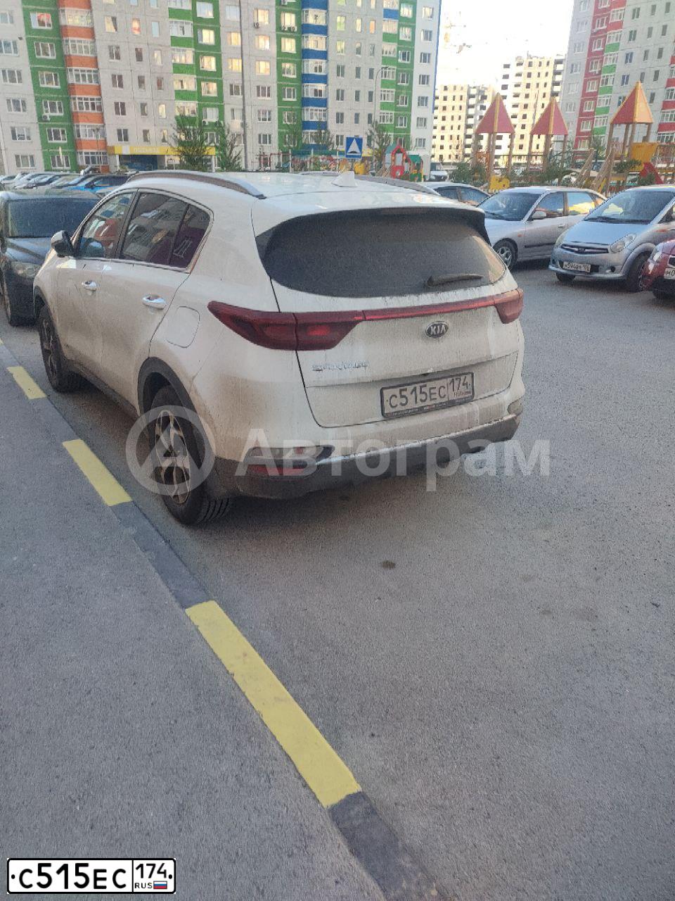 Фото автомобиля KIA SPORTAGE, 2019 — госномер Х388ХК72. Цвет: Белый
