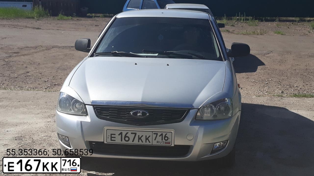 Фото автомобиля LADA PRIORA, 2011 — госномер С035ХА716. Цвет: Светло-Серебристый металлик
