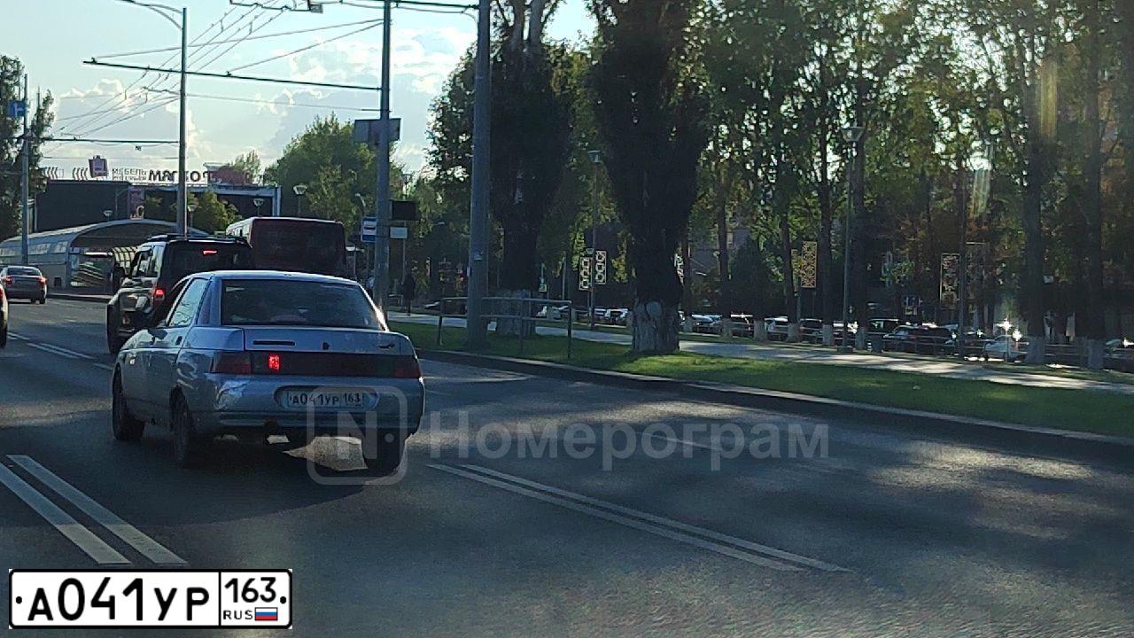 Фото автомобиля LADA 2110, 2002 — госномер А041УР163. Цвет: СЕРЕБРИСТО-ГОЛУБОЙ