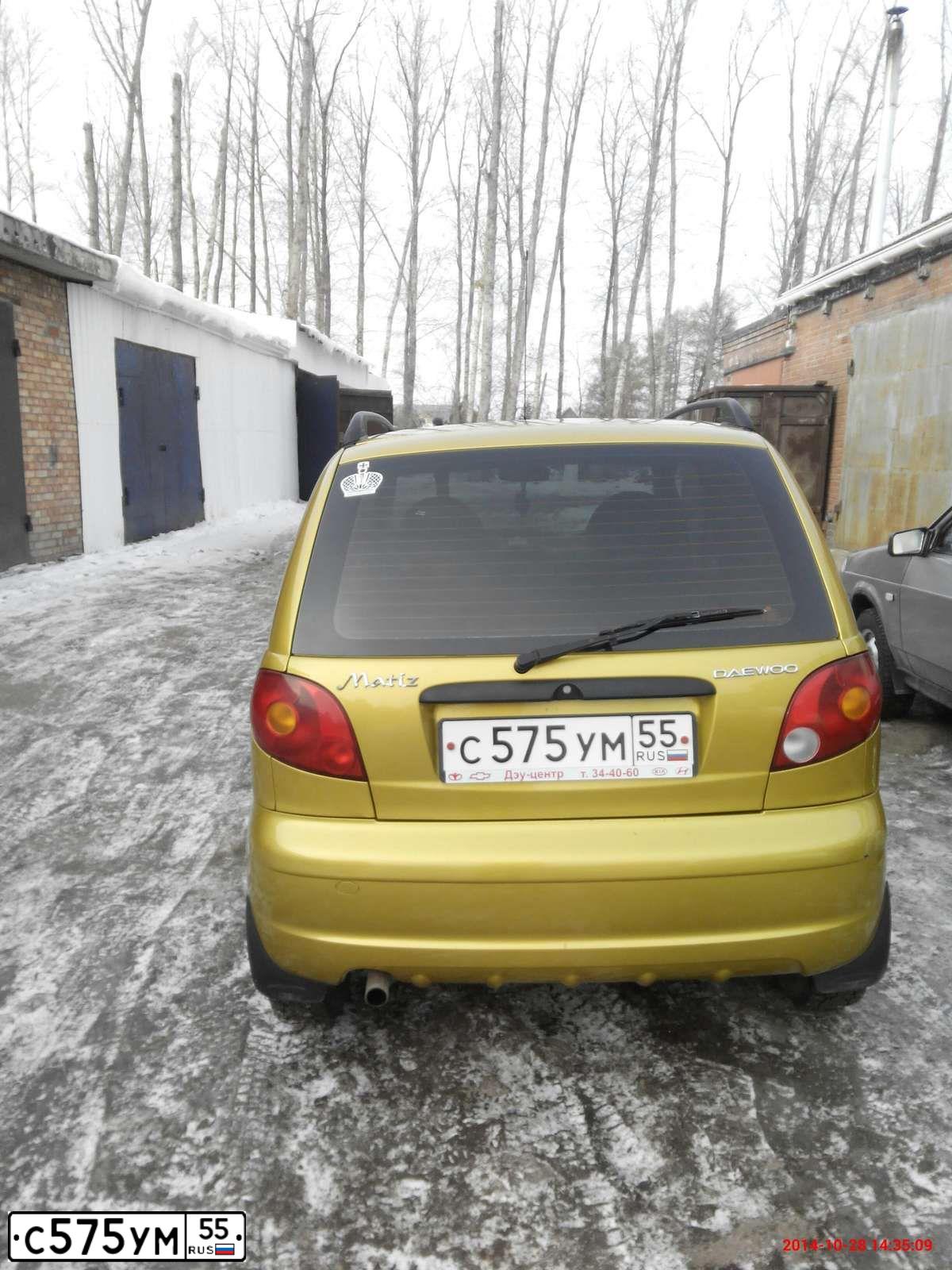 Фото автомобиля DAEWOO MATIZ, 2004 — госномер Е857МЕ72. Цвет: ЖЕЛТЫЙ МЕТАЛЛИК