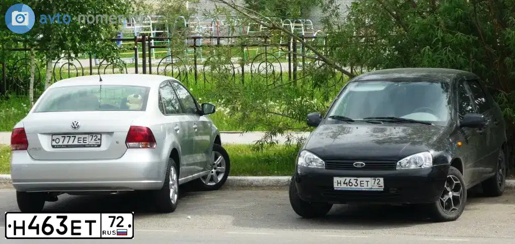 Фото автомобиля LADA 1118 KALINA, 2010 — госномер Н463ЕТ72. Цвет: ЧЕРНЫЙ