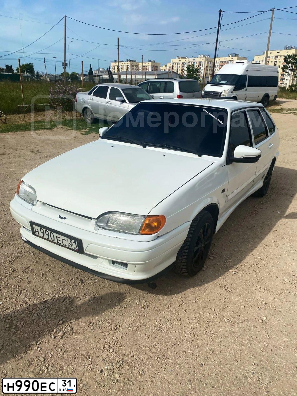Фото автомобиля LADA 2114 SAMARA, 2012 — госномер Н990ЕС31. Цвет: Белый