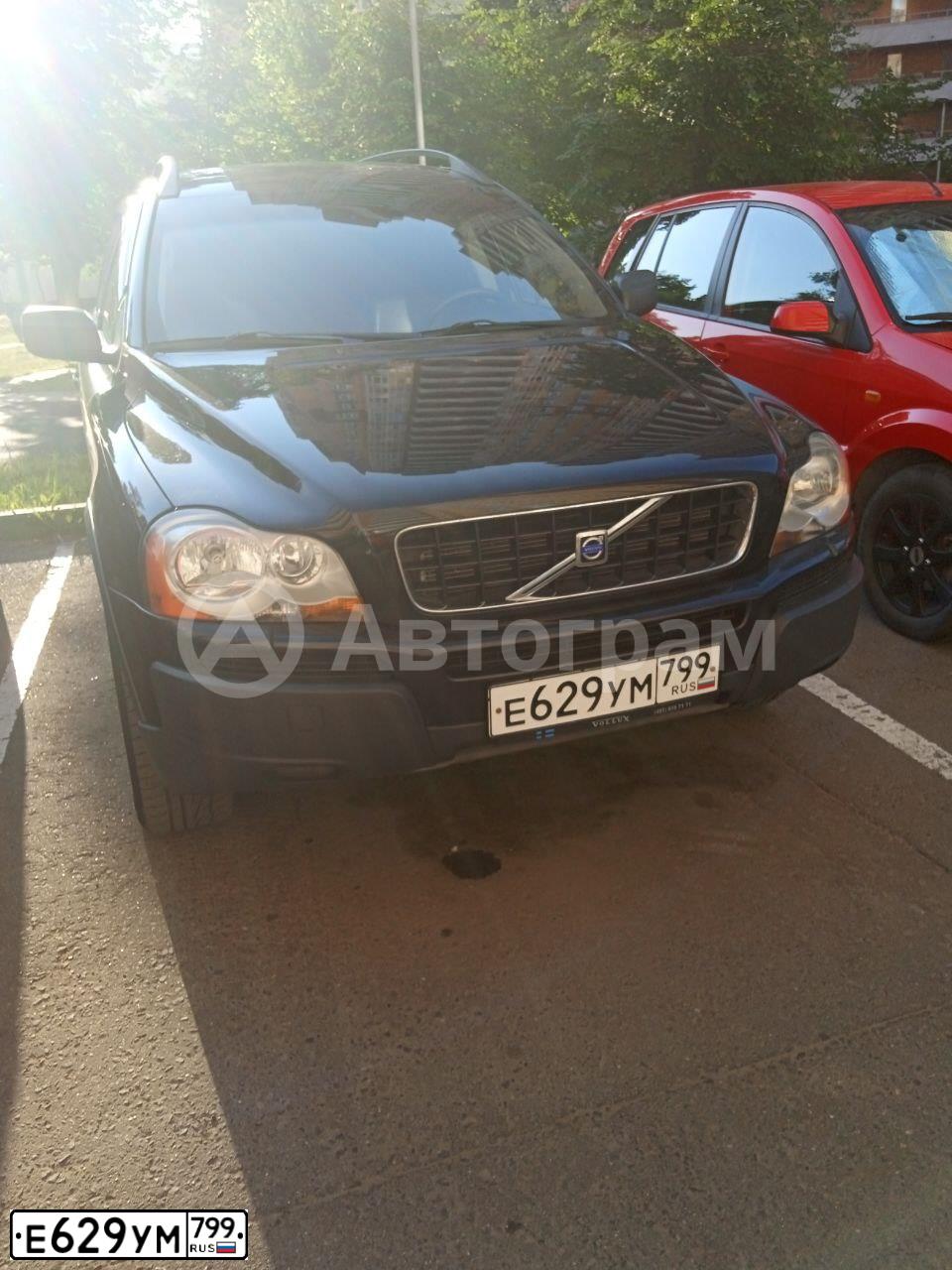 Фото автомобиля VOLVO XC90, 2004 — госномер Е629УМ799. Цвет: ЧЕРНЫЙ