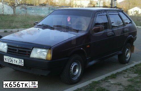 Фото автомобиля LADA 2109 SAMARA, 1995 — госномер К656ТК38. Цвет: БОРДОВЫЙ