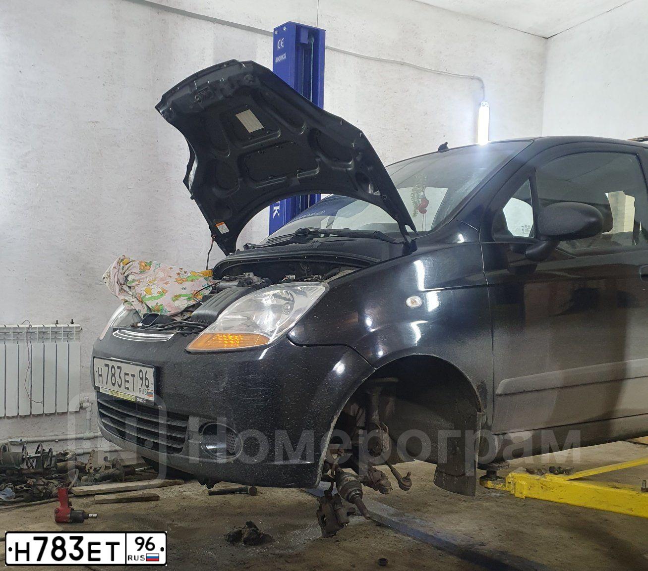 Фото автомобиля CHEVROLET SPARK, 2007 — госномер Н783ЕТ96. Цвет: ЧЕРНЫЙ