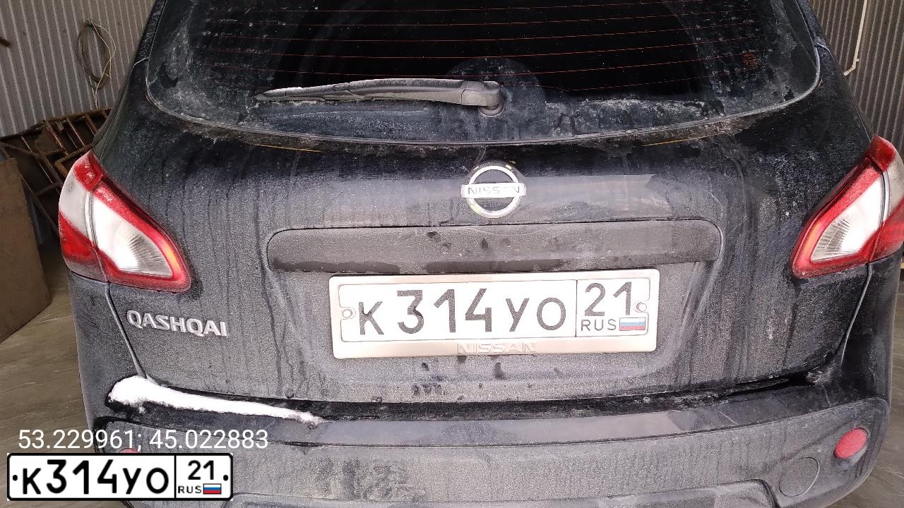 Фото автомобиля NISSAN QASHQAI, 2010 — госномер С744ХВ58. Цвет: ЧЕРНЫЙ