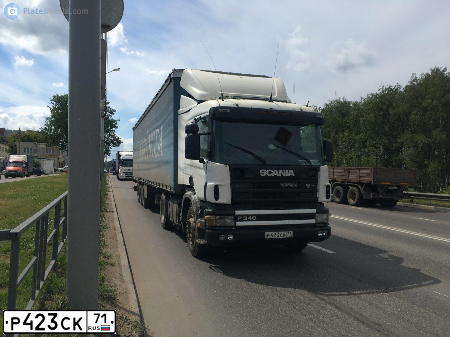 Фото автомобиля SCANIA SERIE P /4X2/, 2006 — госномер Р423СК71. Цвет: БЕЛЫЙ