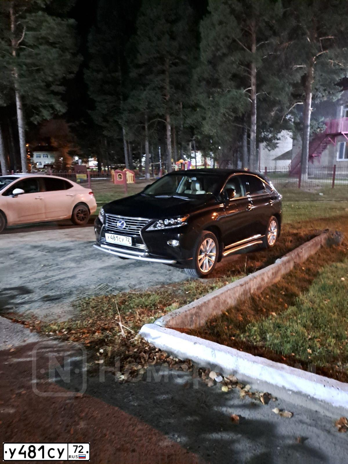 Фото автомобиля LEXUS RX, 2012 — госномер У481СУ72. Цвет: ЧЕРНЫЙ