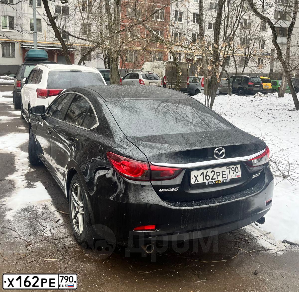 Фото автомобиля MAZDA 6, 2013 — госномер Х162РЕ790. Цвет: ЧЕРНЫЙ