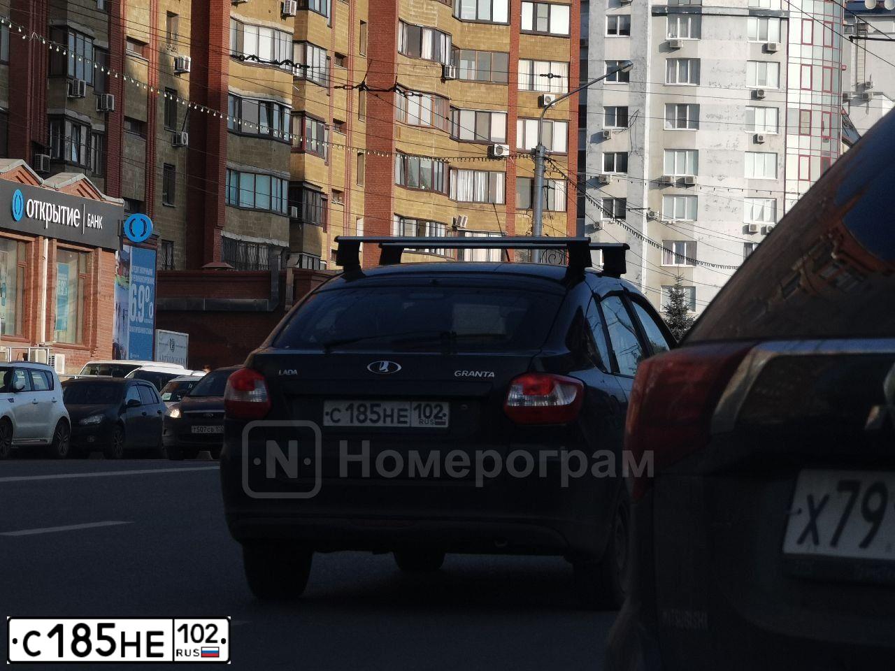 Фото автомобиля LADA 2191 GRANTA, 2015 — госномер С185НЕ102. Цвет: ЧЕРНЫЙ