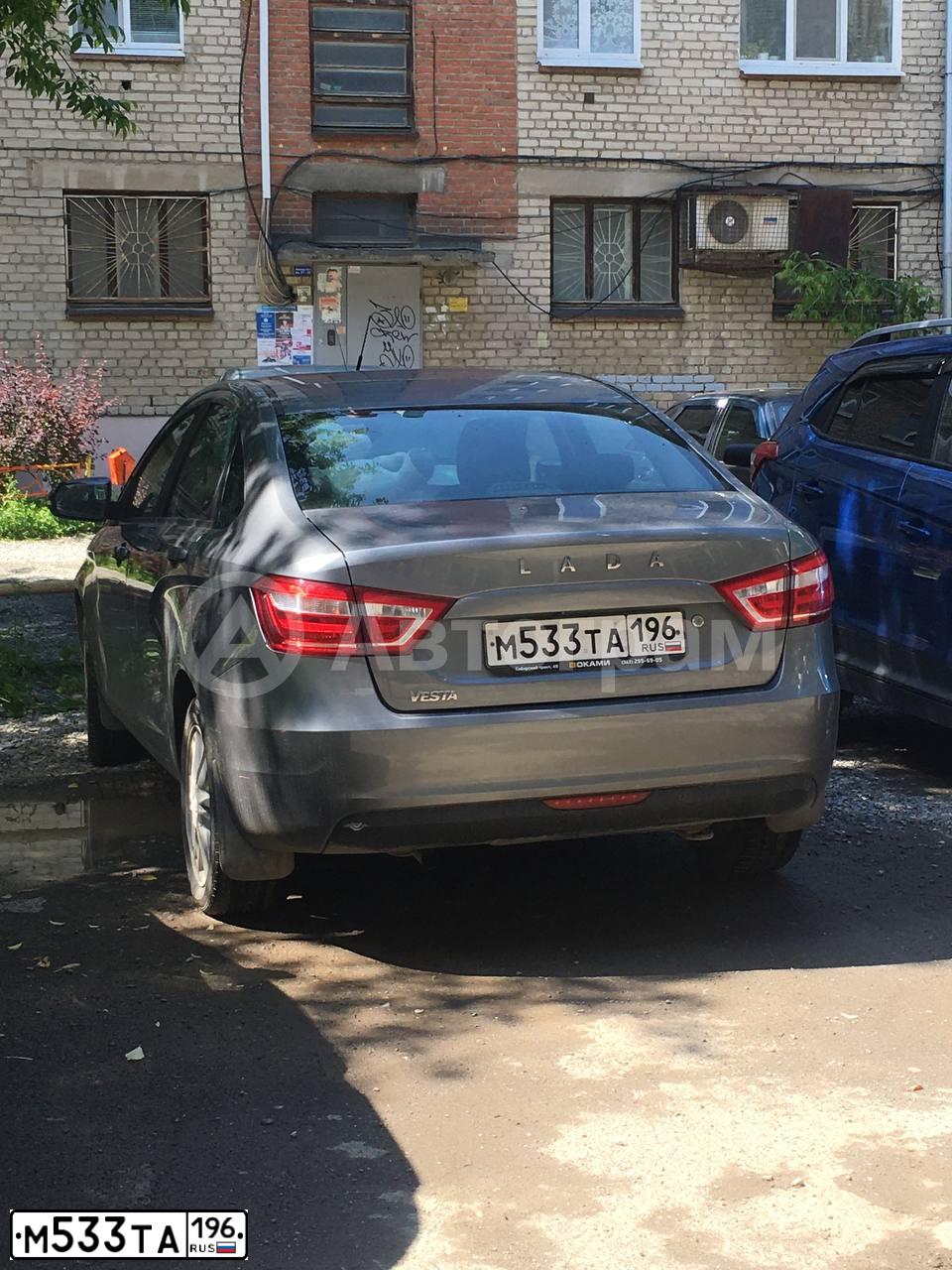 Фото автомобиля LADA VESTA, 2017 — госномер О394СМ716. Цвет: СЕРЫЙ