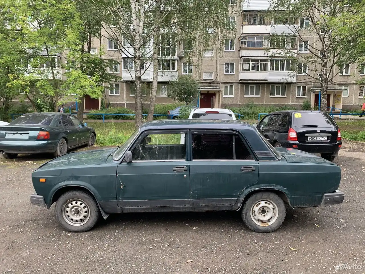 Фото автомобиля LADA 1117 KALINA, 2009 — госномер Р508ЕО159. Цвет: ЧЕРНЫЙ