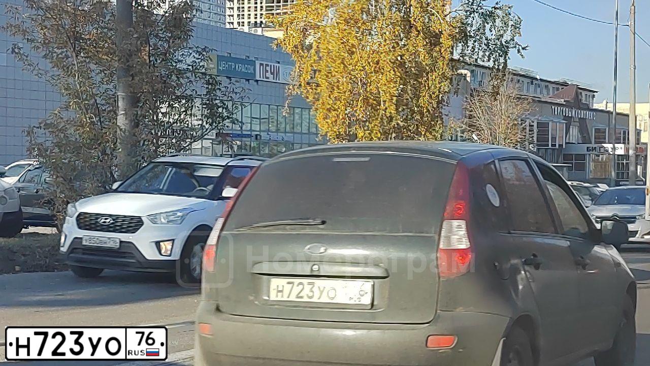 Фото автомобиля LADA 2191 GRANTA, 2019 — госномер Н723УО76. Цвет: ТЕМНО-СЕРЫЙ