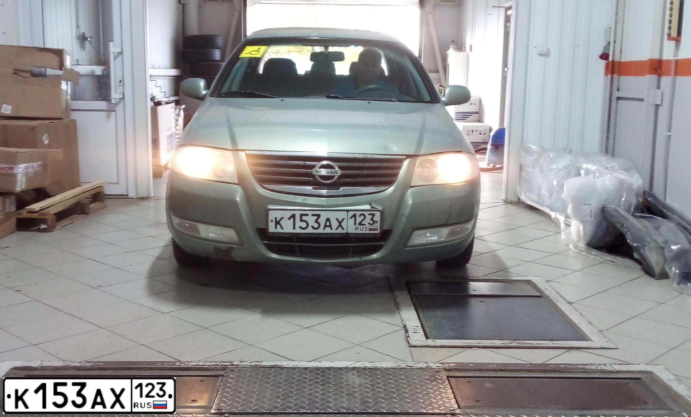Фото автомобиля NISSAN ALMERA, 2006 — госномер К153АХ123. Цвет: СЕРО-ЗЕЛЕНЫЙ