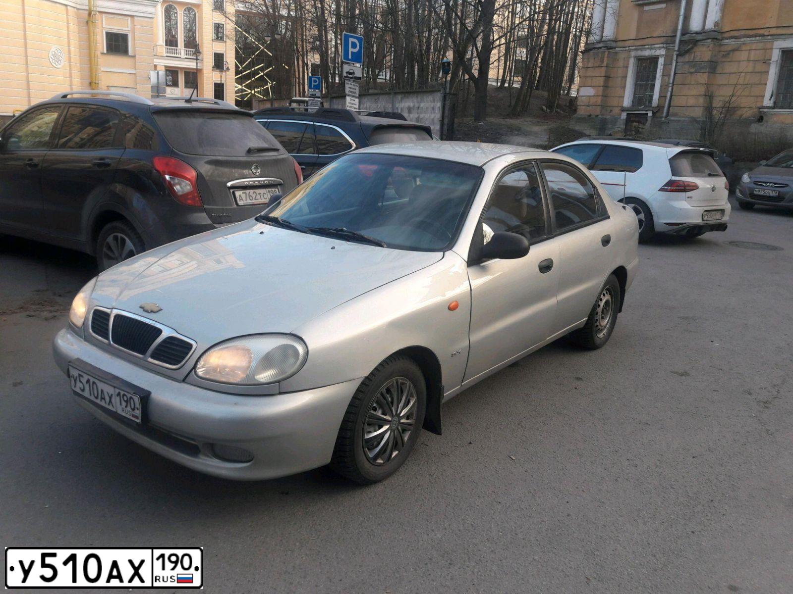 Фото автомобиля ZAZ LANOS, 2007 — госномер В044ТМ147. Цвет: Серебристый