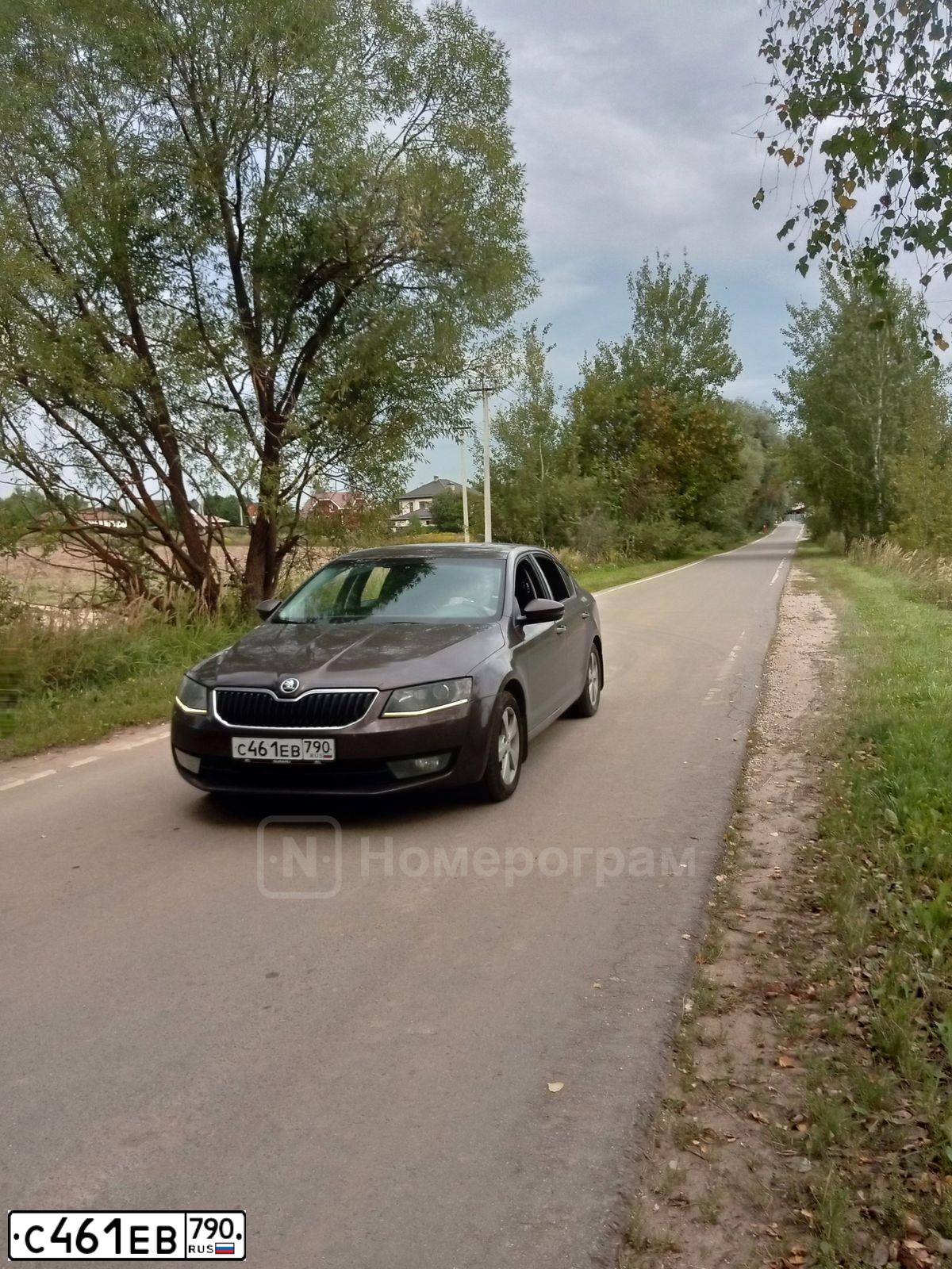 Фото автомобиля SKODA OCTAVIA, 2013 — госномер С461ЕВ790. Цвет: Коричневый