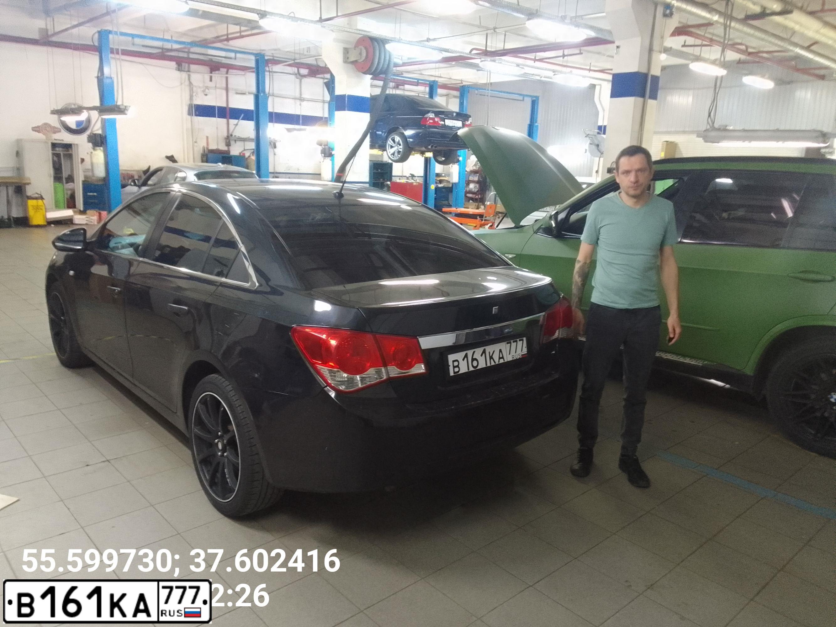 Фото автомобиля CHEVROLET CRUZE, 2012 — госномер В161КА777. Цвет: ЧЕРНЫЙ