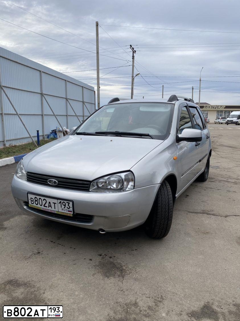 Фото автомобиля LADA 1117 KALINA, 2009 — госномер В802АТ193. Цвет: СВЕТЛО-СЕРЫЙ