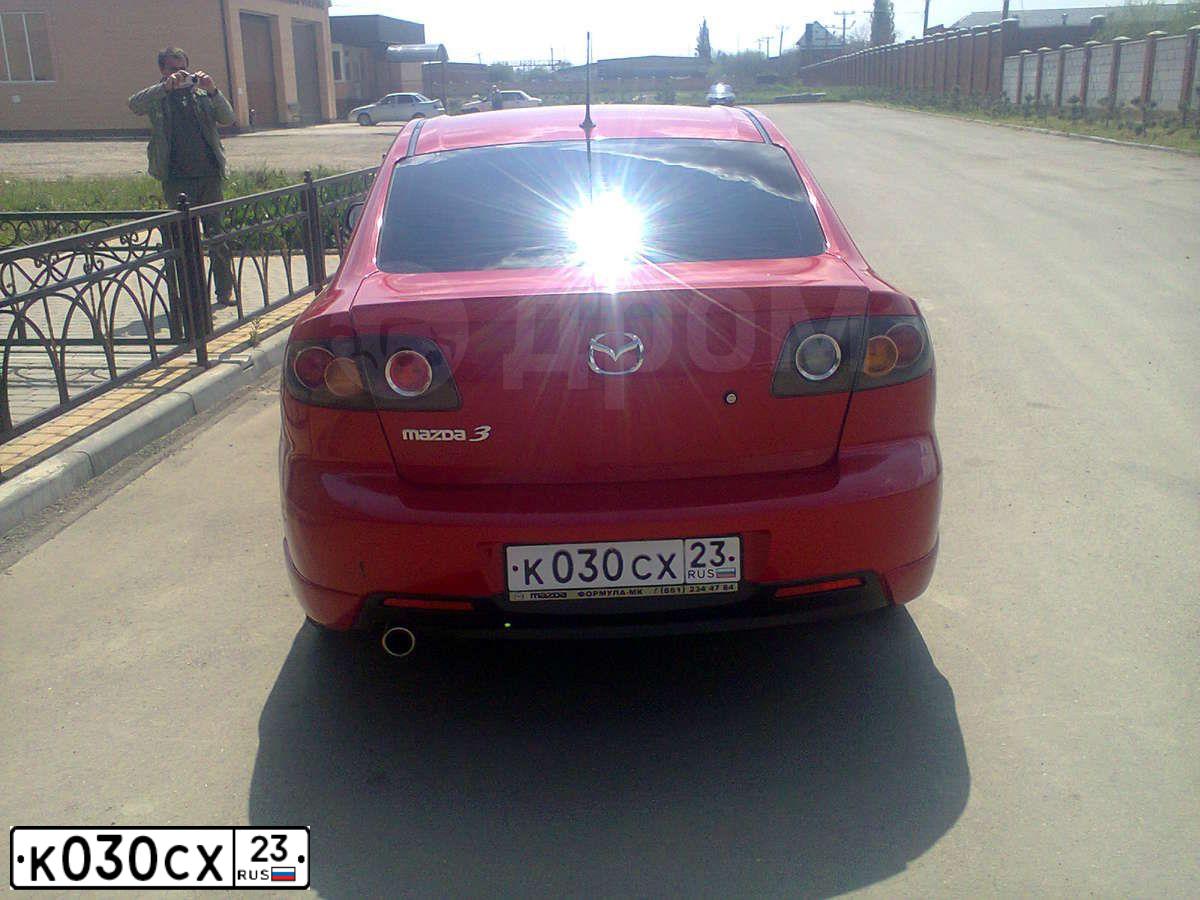 Фото автомобиля MAZDA 3, 2006 — госномер К030СХ23. Цвет: КРАСНЫЙ