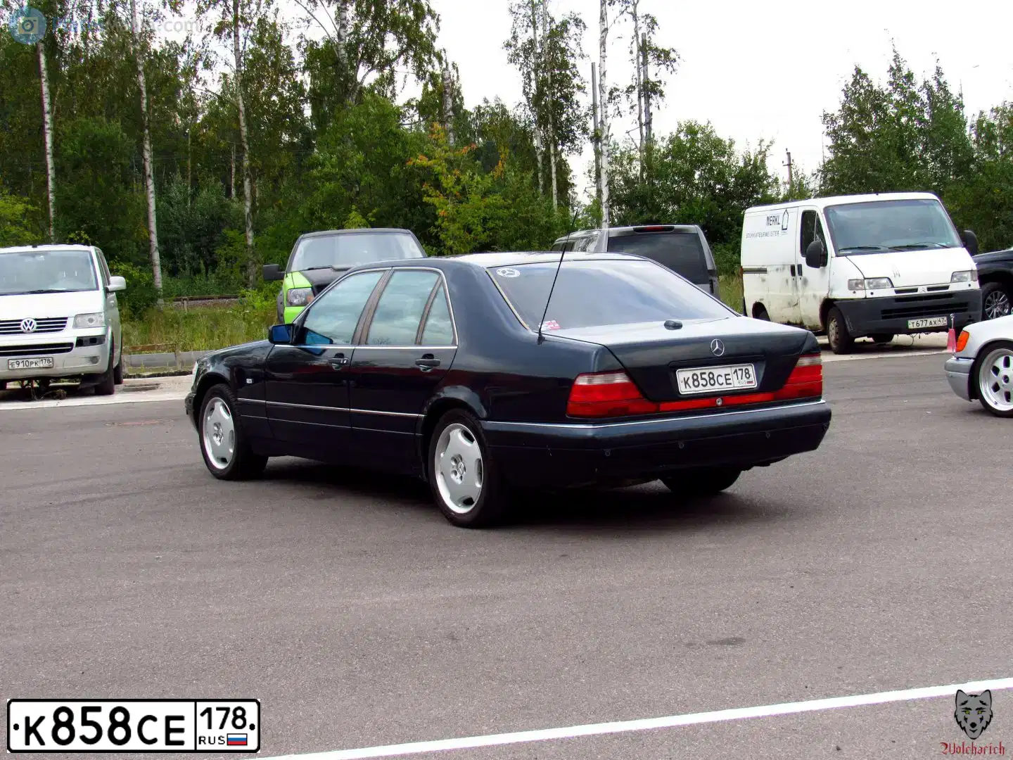 Фото автомобиля MERCEDES S-KLASSE, 1996 — госномер М981ОТ198. Цвет: Темно-синий