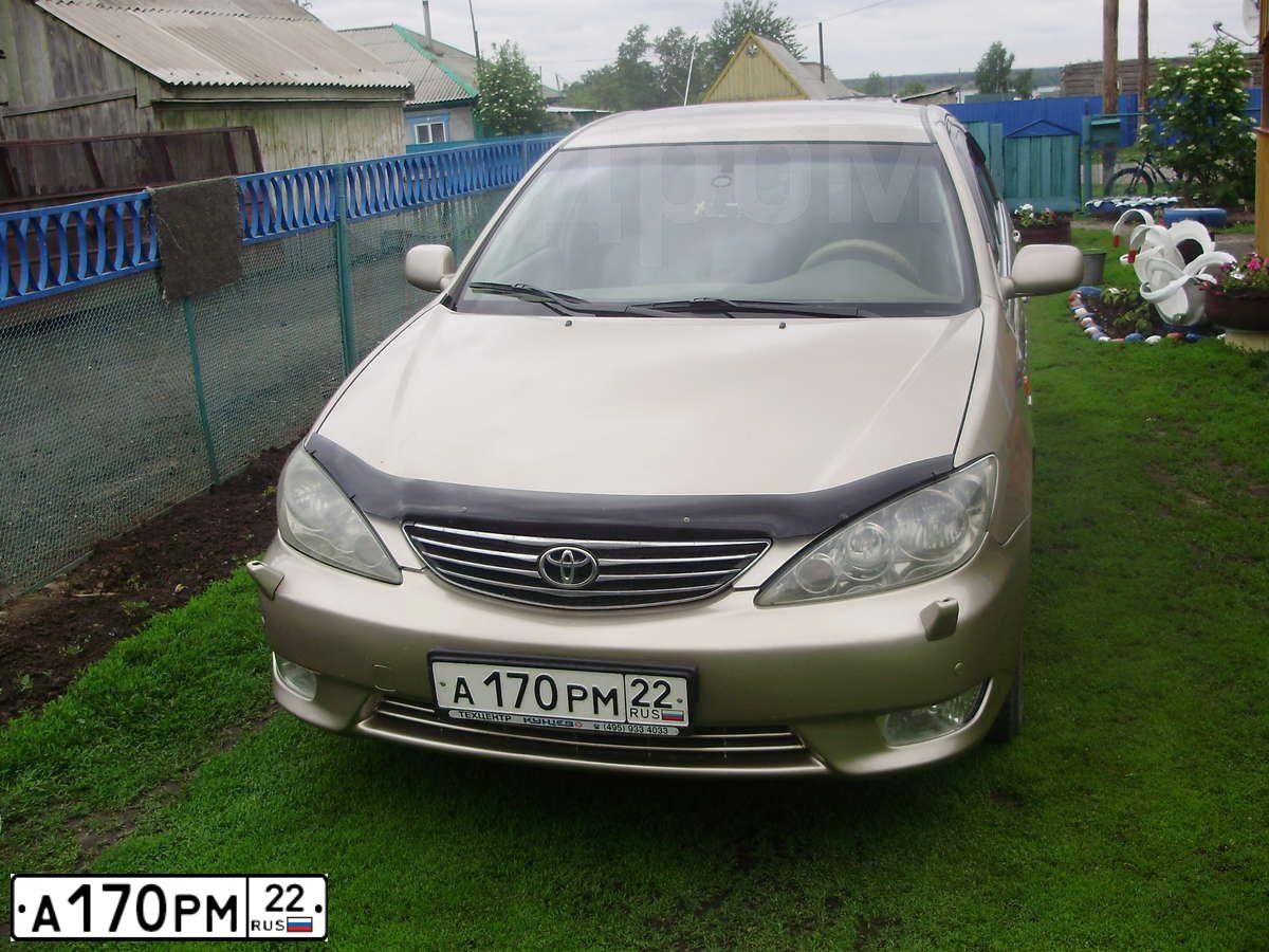 Фото автомобиля TOYOTA CAMRY, 2005 — госномер А170РМ22. Цвет: БЕЖЕВЫЙ