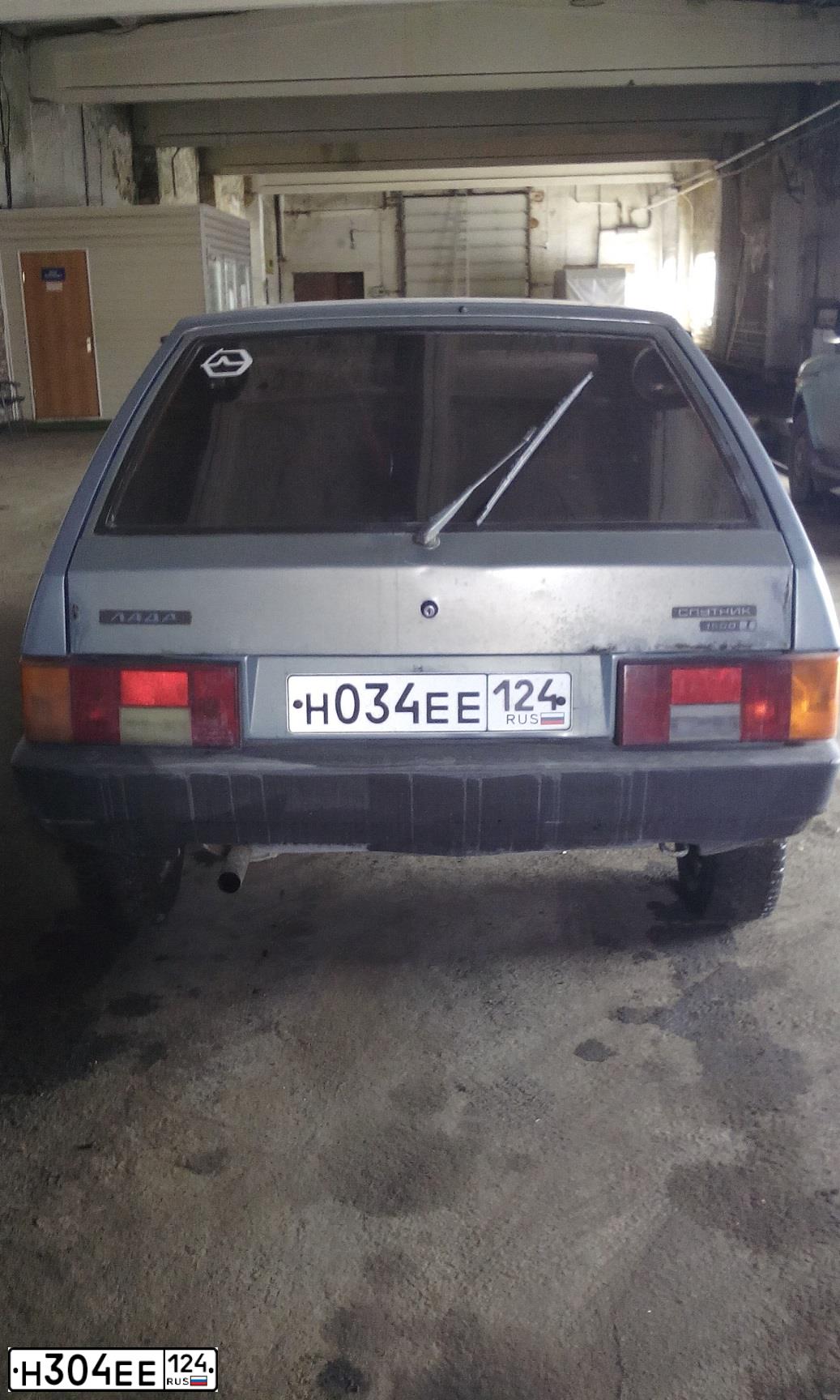 Фото автомобиля LADA 2109 SAMARA, 2003 — госномер Н034ЕЕ124. Цвет: СЕРЫЙ