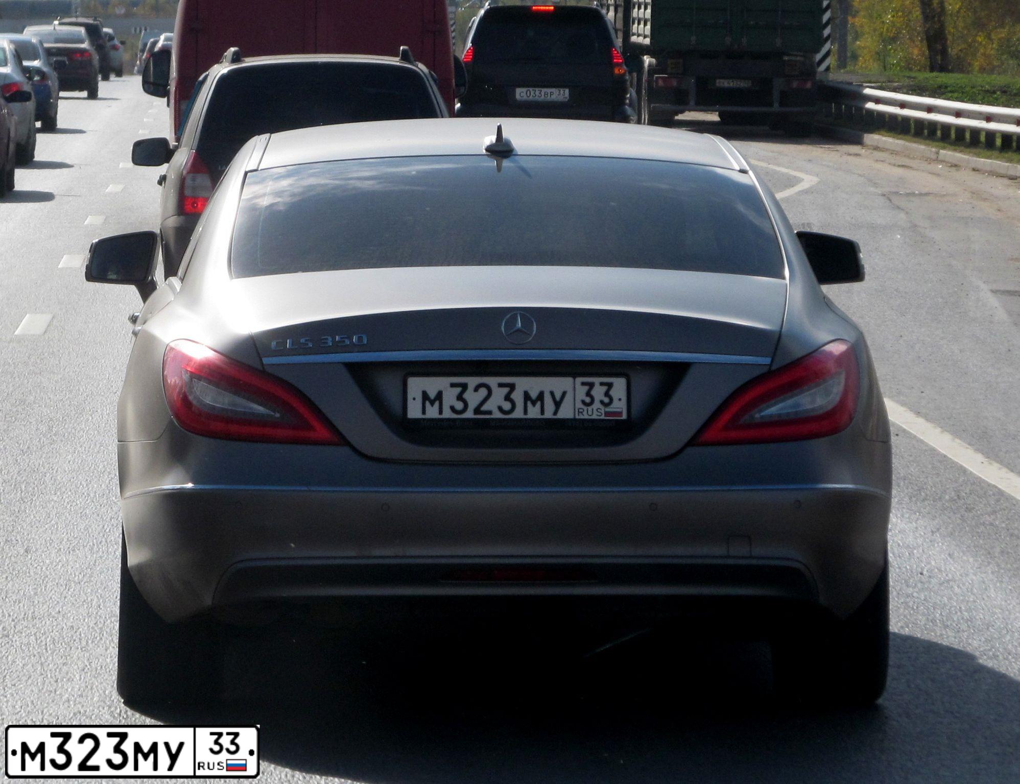 Фото автомобиля MERCEDES CLS-KLASSE, 2013 — госномер М323МУ33. Цвет: СЕРЫЙ