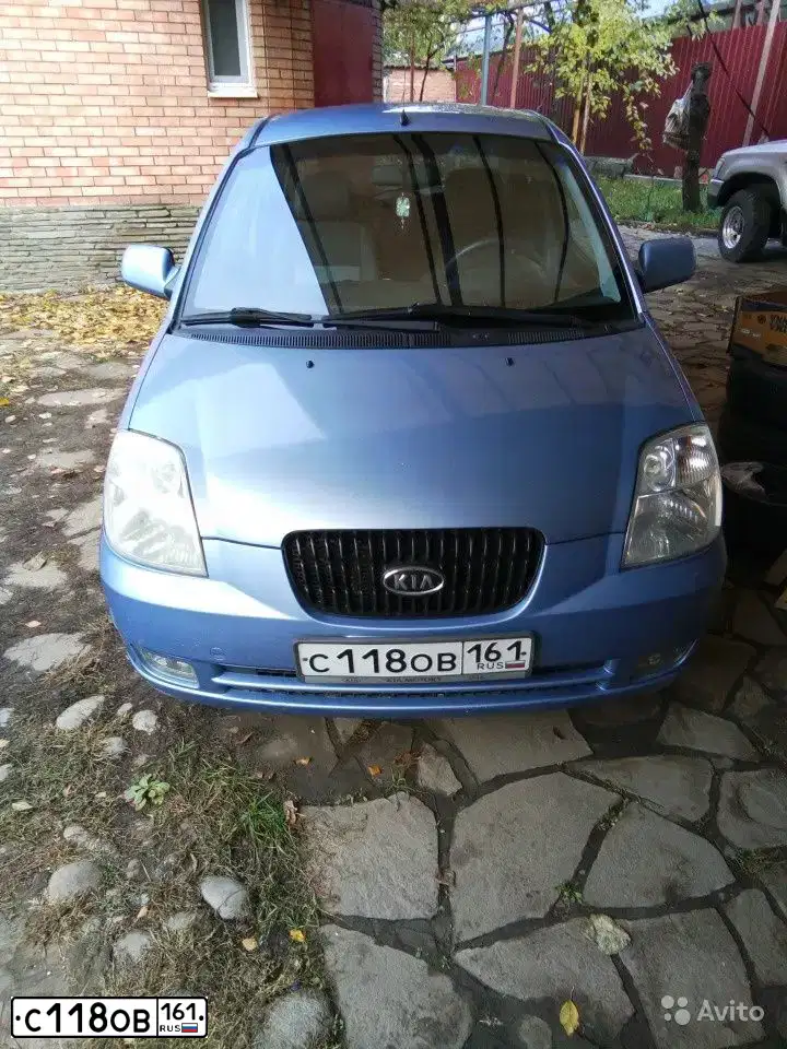Фото автомобиля KIA PICANTO / MORNING, 2006 — госномер С118ОВ161. Цвет: Светло-Серо-Голубой