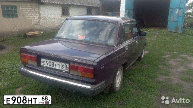 Фото автомобиля LADA 2107, 1998 — госномер Е908НТ68. Цвет: ФИОЛЕТОВЫЙ