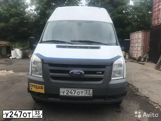 Фото автомобиля FORD TRANSIT, 2008 — госномер У247ОТ33. Цвет: Белый