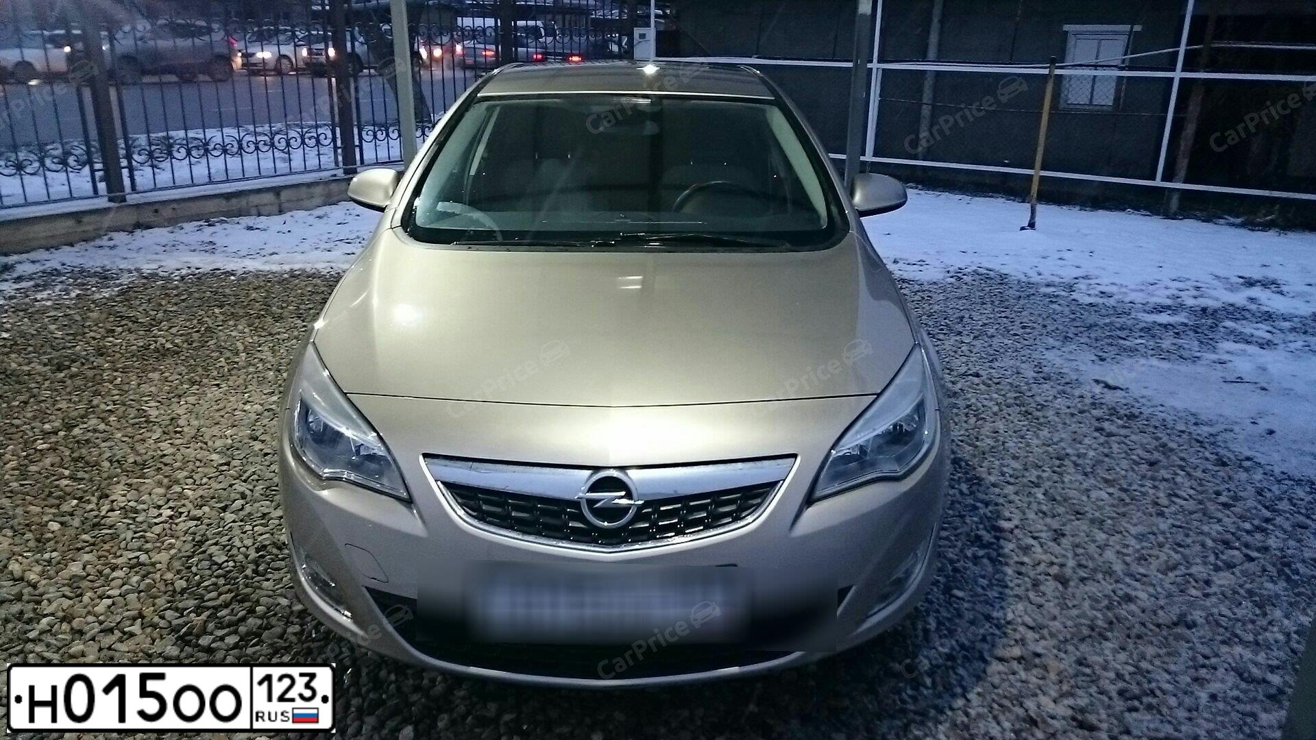 Фото автомобиля OPEL ASTRA, 2011 — госномер С191ОА193. Цвет: БЕЖЕВЫЙ МЕТАЛЛИК