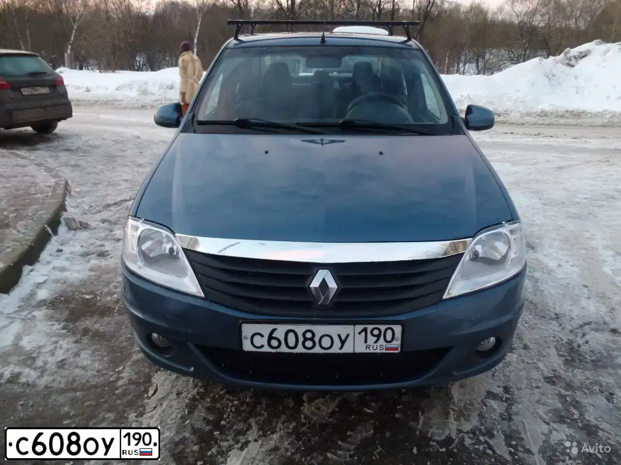 Фото автомобиля RENAULT LOGAN, 2011 — госномер С608ОУ62. Цвет: СИНИЙ