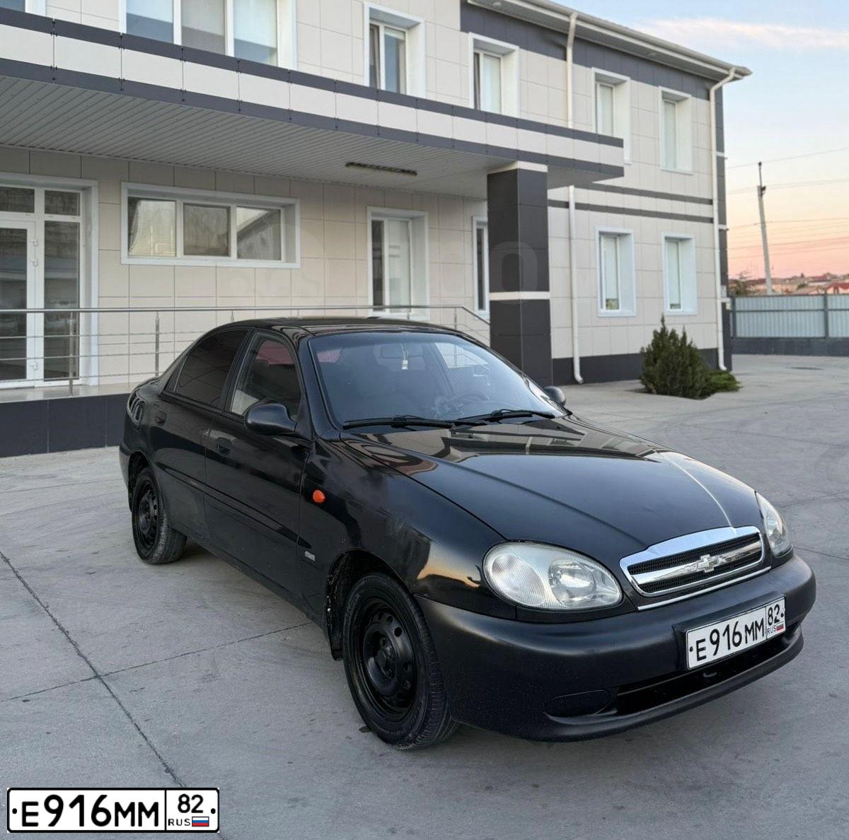 Фото автомобиля ZAZ LANOS, 2008 — госномер Е916ММ82. Цвет: ЧЕРНЫЙ