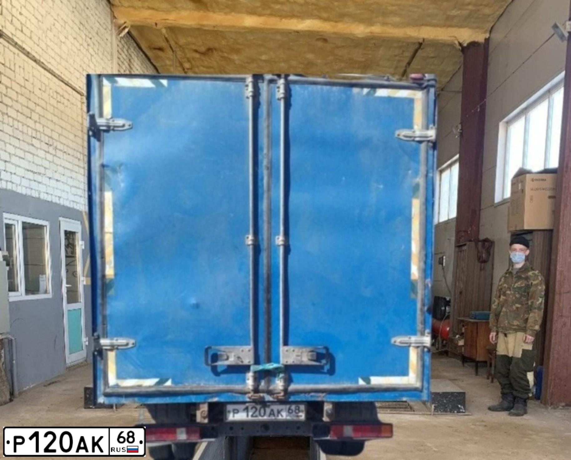 Фото автомобиля GAZ 2705 GAZEL, 2008 — госномер Р120АК68. Цвет: СИНИЙ
