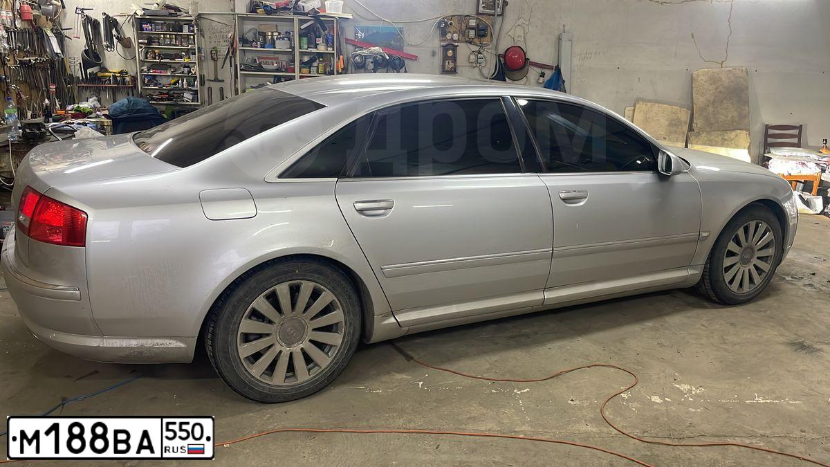 Фото автомобиля AUDI A8, 2006 — госномер А007ЕЕ77. Цвет: СЕРЫЙ СВЕТЛЫЙ