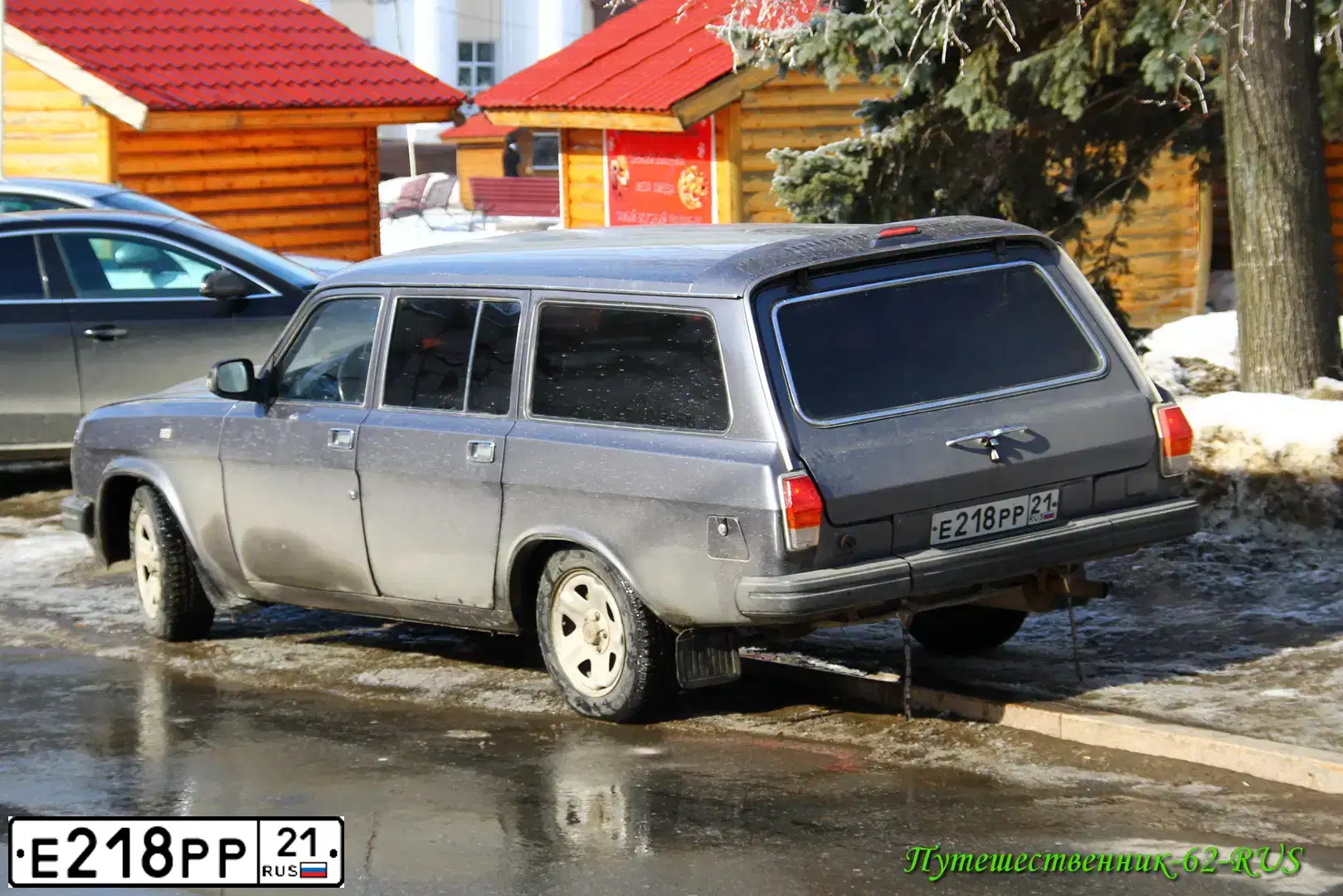 Фото автомобиля GAZ 3102 WOLGA, 2008 — госномер А717ТУ21. Цвет: СЕРЫЙ ТЕМНЫЙ
