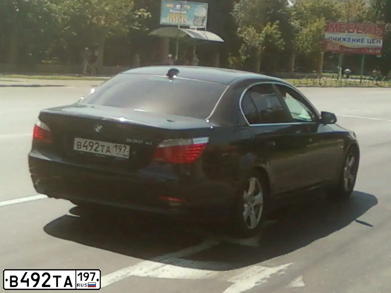 Фото автомобиля BMW SERIE 5, 2008 — госномер Т704ХА196. Цвет: ЧЕРНЫЙ
