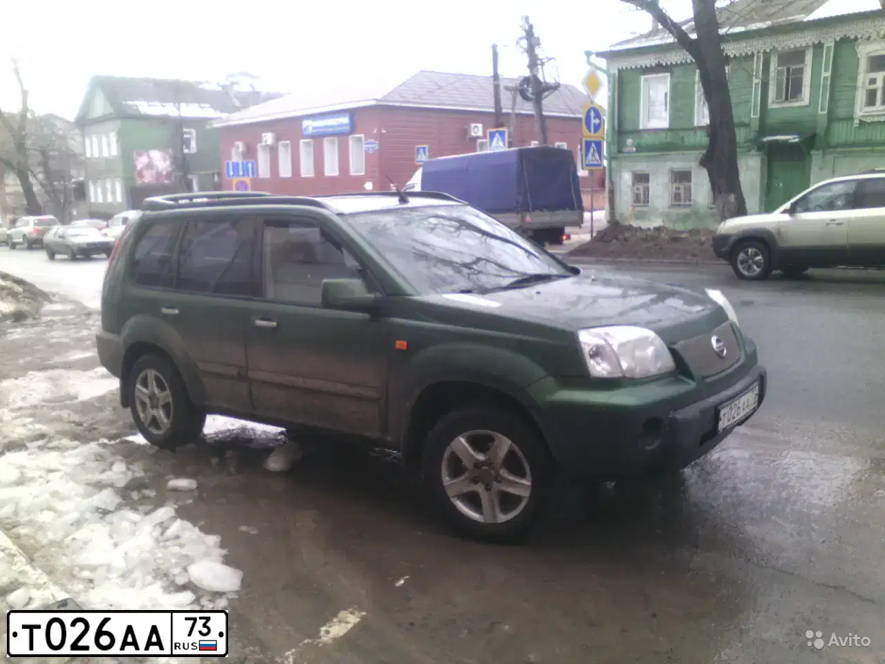 Фото автомобиля NISSAN X-TRAIL, 2002 — госномер К217КЕ73. Цвет: ЗЕЛЕНЫЙ