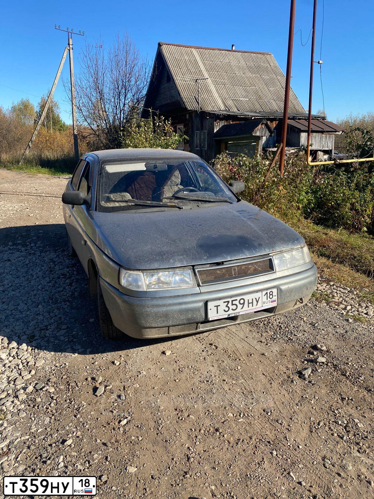 Фото автомобиля LADA 2110, 2005 — госномер Т359НУ18. Цвет: СРЕДНИЙ СЕРО ЗЕЛЕНЫЙ МЕТА