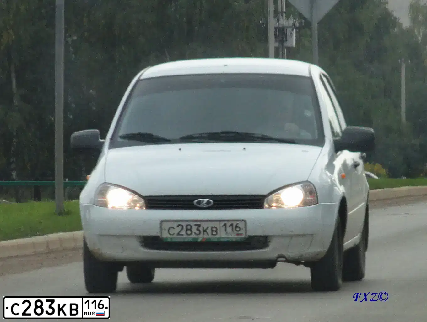 Фото автомобиля LADA 1119 KALINA, 2012 — госномер М522ТС73. Цвет: Белый