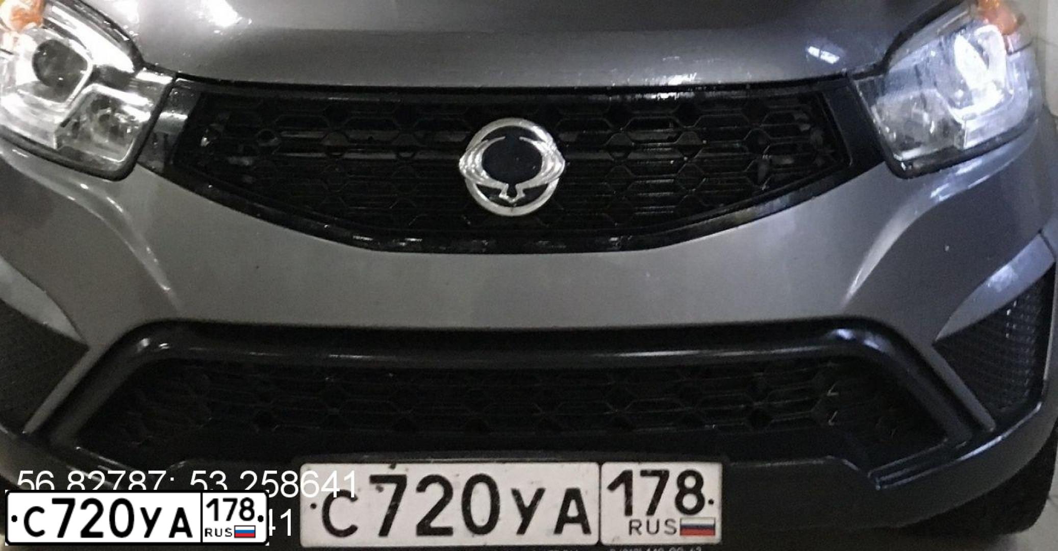 Фото автомобиля SSANGYONG ACTYON, 2014 — госномер С720УА178. Цвет: Серый